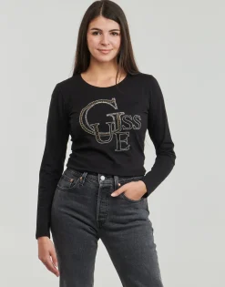 Best Guess - LS RN STUDDED LOGO TEE Noir