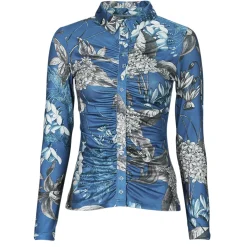 Guess - LS SHIRRED SNAP MILANA TOP