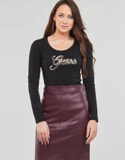 Guess - LS SN SCRIPT TEE Noir Online