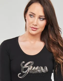 Guess - LS SN SCRIPT TEE Noir Online
