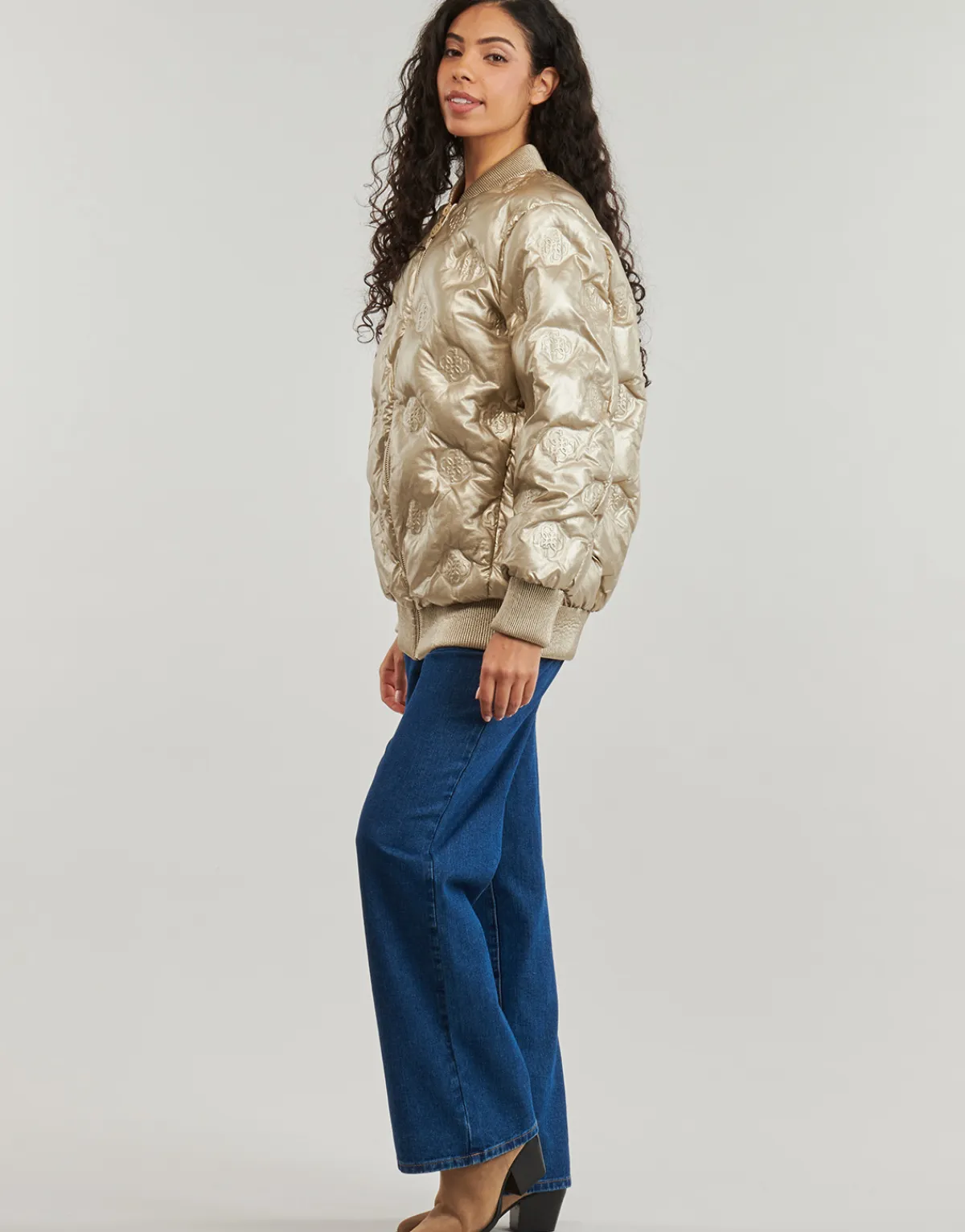 Clearance Guess - MARIANNE PEONY LONG BOMBER Doré