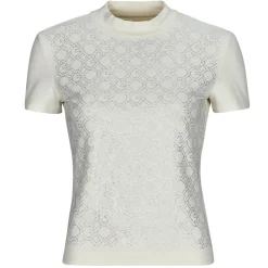 Guess - MOCK NECJK ALL OVER LOGO Blanc