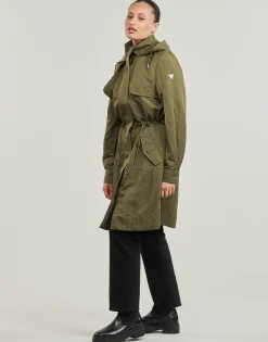 Online Guess - NATASHA PARKA DETACHABLE Kaki