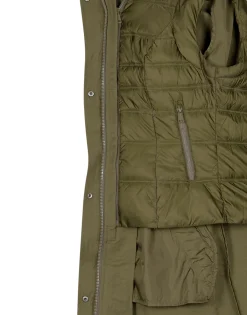 Online Guess - NATASHA PARKA DETACHABLE Kaki