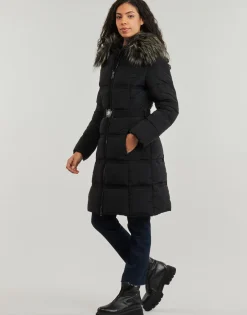 Guess - NEW MARISOL LONG BELTED JACKET Noir Online