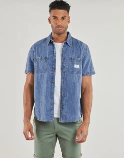 Online Guess - REGULAR SS DENIM SHIRT Jean