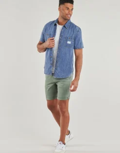 Online Guess - REGULAR SS DENIM SHIRT Jean