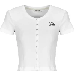 Guess - SL CN SNAP EMBRO SLIM TOP Blanc Online