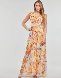 Guess - SL GILDA LONG DRESS Multicolore New