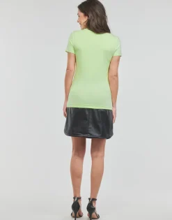 Guess - SS CN TRIANGLE FLOWERS TEE Vert Online