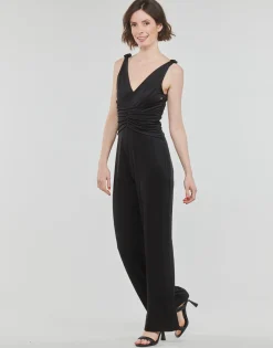 Guess - SS COWL POPLIA OVERALL Noir Hot