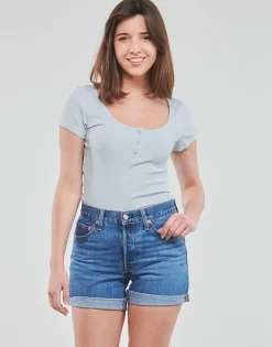 Guess - SS KARLEE JEWEL BTN HENLEY