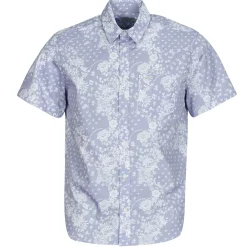 Guess - SS REG PKT COLLAR SHIRT Bleu New