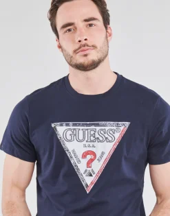 Discount Guess - TRIESLEY CN SS TEE Marine
