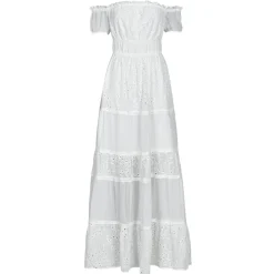 Discount Guess - ZENA LONG DRESS Blanc