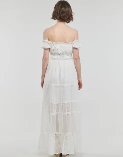 Discount Guess - ZENA LONG DRESS Blanc