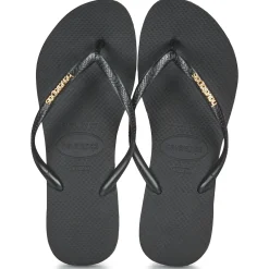 Havaianas - SLIM LOGO METALLIC Noir
