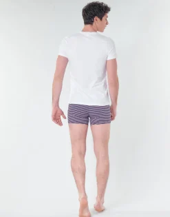 Hom - SUP' COTTON TSHIRT COL V PROFOND Blanc Best