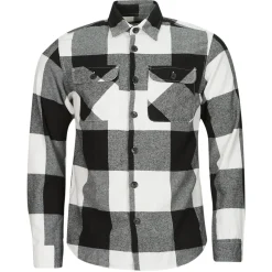 Clearance Jack & Jones - JJEDARREN BUFFALO OVERSHIRT LS Blanc