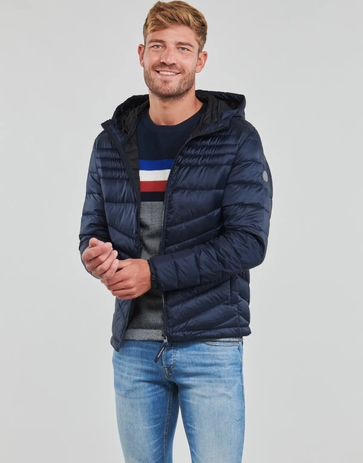 Hot Jack & Jones - JJEHERO PUFFER HOOD Marine