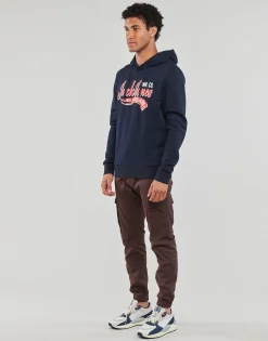 Jack & Jones - JJELOGO SWEAT HOOD 2 COL 23/24 Marine Online