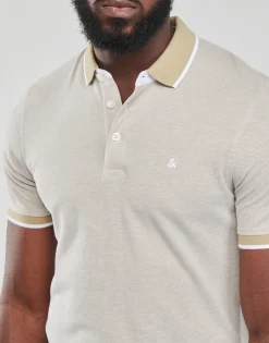 Sale Jack & Jones - JJEPAULOS POLO SS Beige
