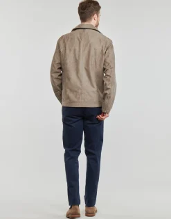 New Jack & Jones - JJROCKY FAUX SUEDE BIKER JACKET Beige