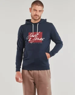 Outlet Jack & Jones - JJZURI SWEAT HOOD Marine