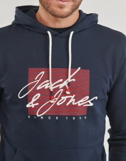 Outlet Jack & Jones - JJZURI SWEAT HOOD Marine