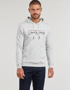Jack & Jones - JJZURI SWEAT HOOD Blanc Sale