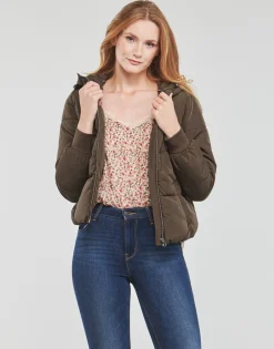 JDY - NEWERICA SHORT HOOD JACKET OTW Marron Clearance