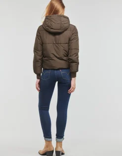 JDY - NEWERICA SHORT HOOD JACKET OTW Marron Clearance