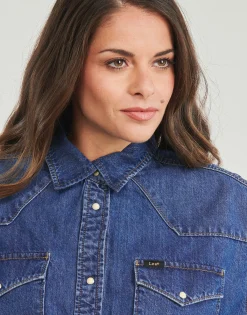 Online Lee - BELTED WESTERN DRESS Bleu