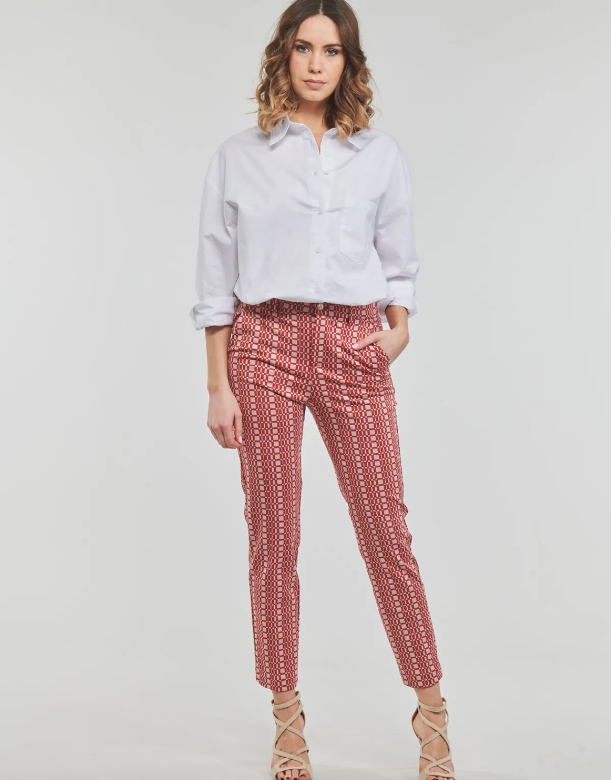 Discount Liu Jo - PANT CHINO Rouge