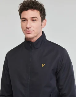 New Lyle & Scott - MESH BACKED FUNNEL NECK JACKET Bleu