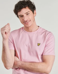 Sale Lyle & Scott - Plain T-Shirt Rose