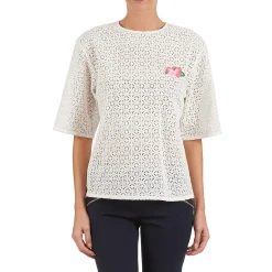 Online Manoush - FLOWER BADGE Blanc