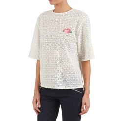 Online Manoush - FLOWER BADGE Blanc