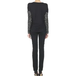 Manoush - TSHIRT ML INDIAN BASIC Noir Hot