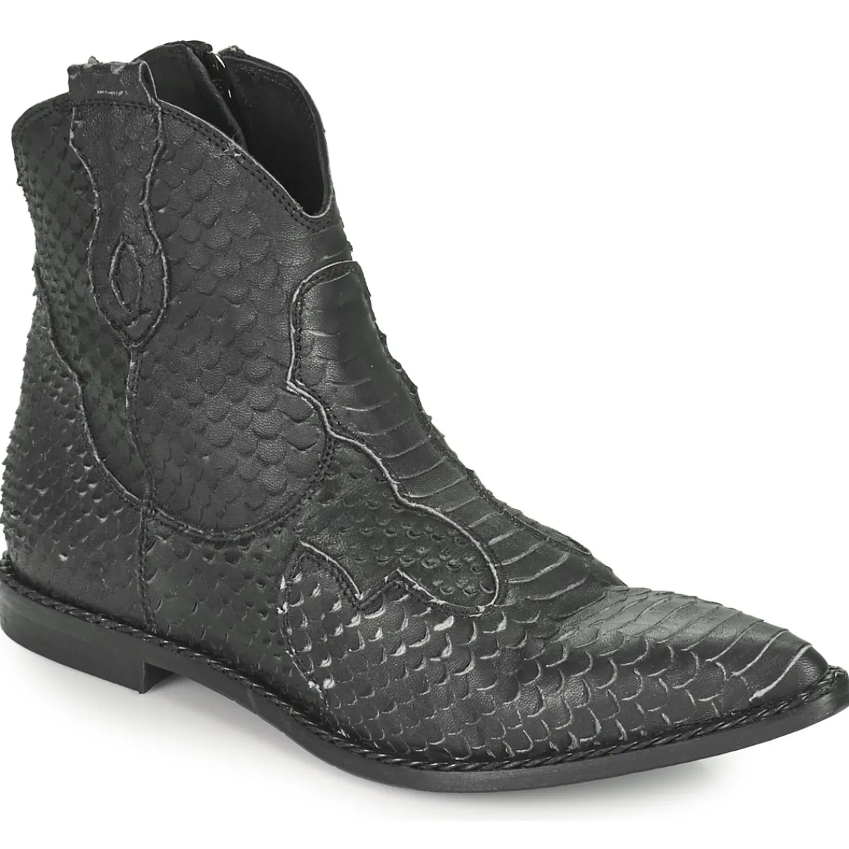 Mimmu - PYTHON INTAG Noir Discount