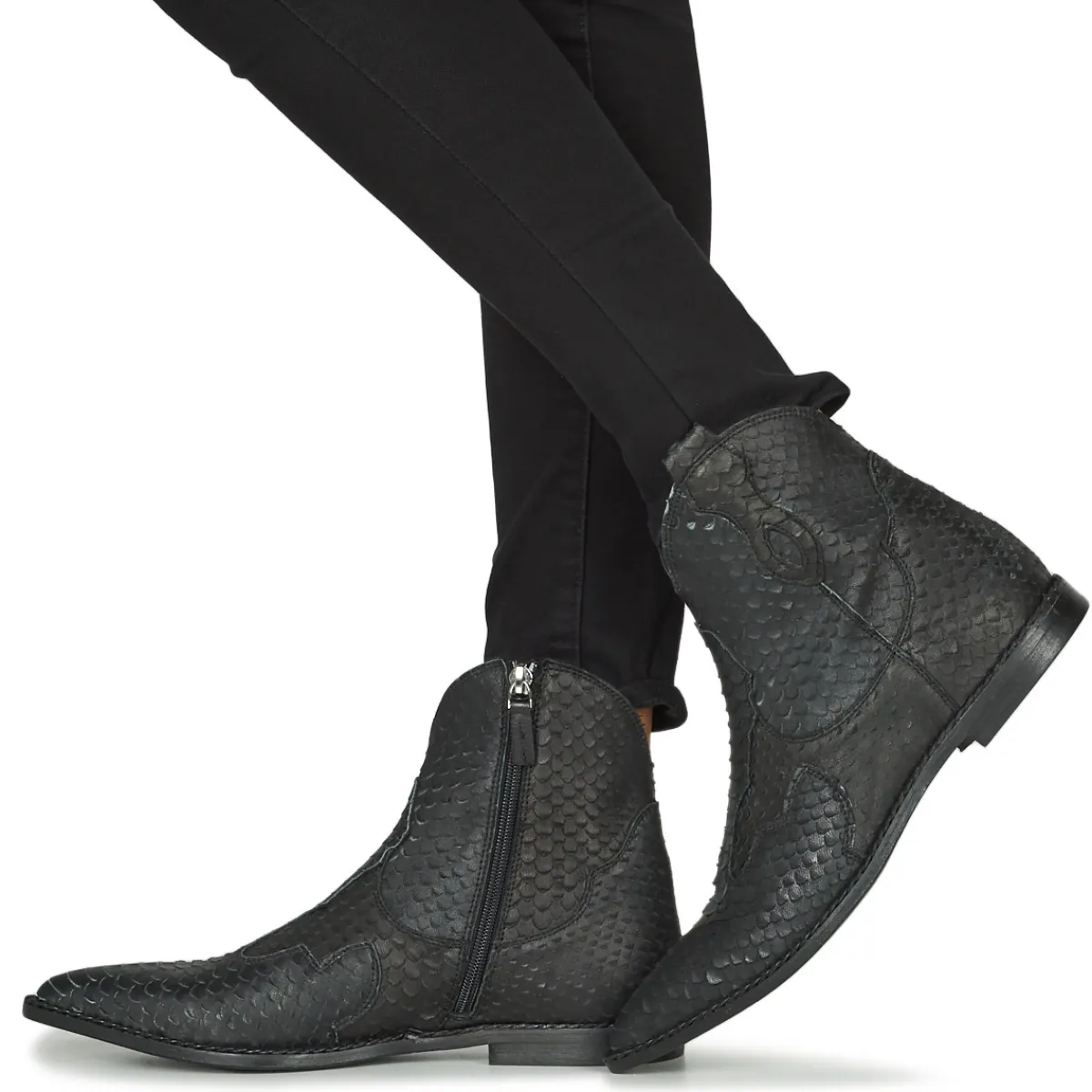 Mimmu - PYTHON INTAG Noir Discount