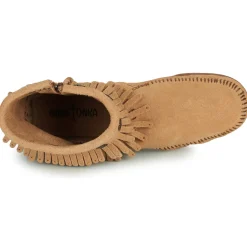 Minnetonka - DOUBLE FRINGE SIDE ZIP BOOT Marron Outlet