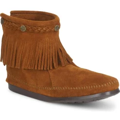 Hot Minnetonka - HI TOP BACK ZIP BOOT Marron