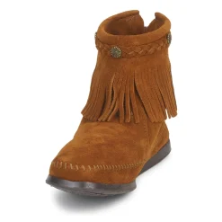 Hot Minnetonka - HI TOP BACK ZIP BOOT Marron