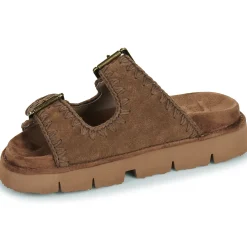 Mou - BIO SANDAL TWO BUCKLES MONOCHROME Marron Hot