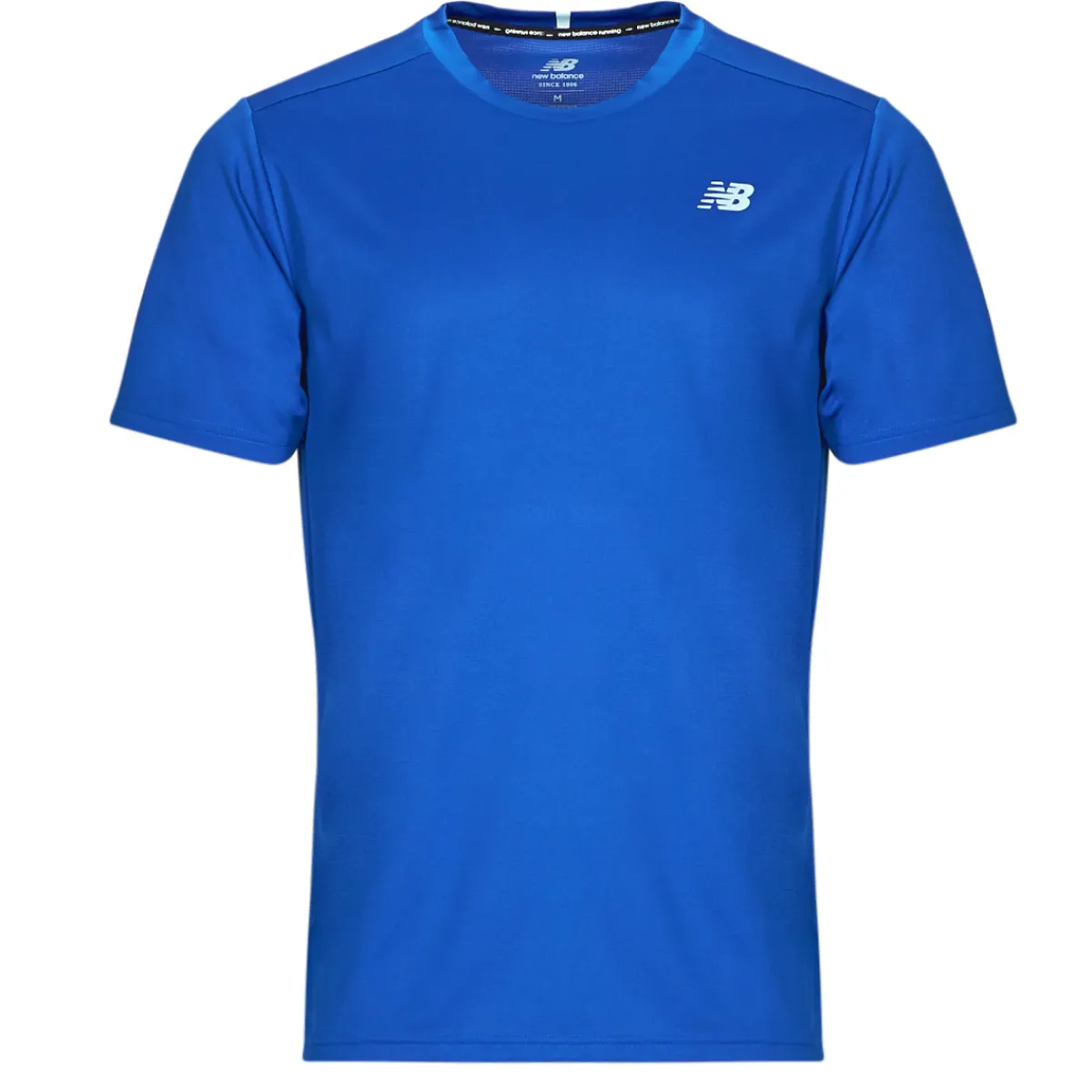 Online New Balance - CORE RUN SHORT SLEEVES Bleu