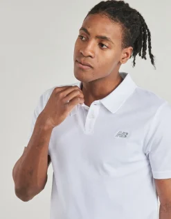 Clearance New Balance - COTTON PIQUE POLO Blanc