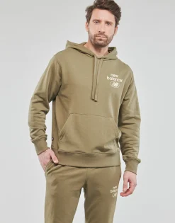 New Balance - ESSENTIALS FRENCH TERRY HOODIE Kaki Discount