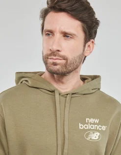 New Balance - ESSENTIALS FRENCH TERRY HOODIE Kaki Discount
