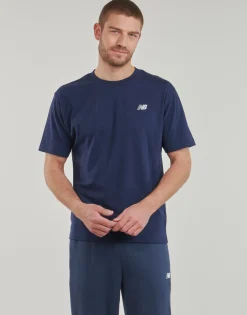 New Balance - SMALL LOGO JERSEY TEE Bleu Sale
